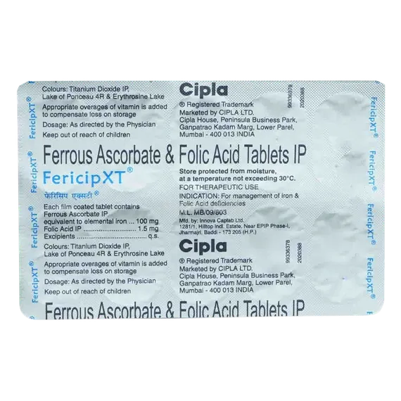 fericip xt tablet 10's